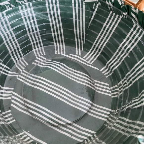 Longaberger Christmas Collection 1999 Popcorn Basket with Green Striped Liner - Picture 10 of 11